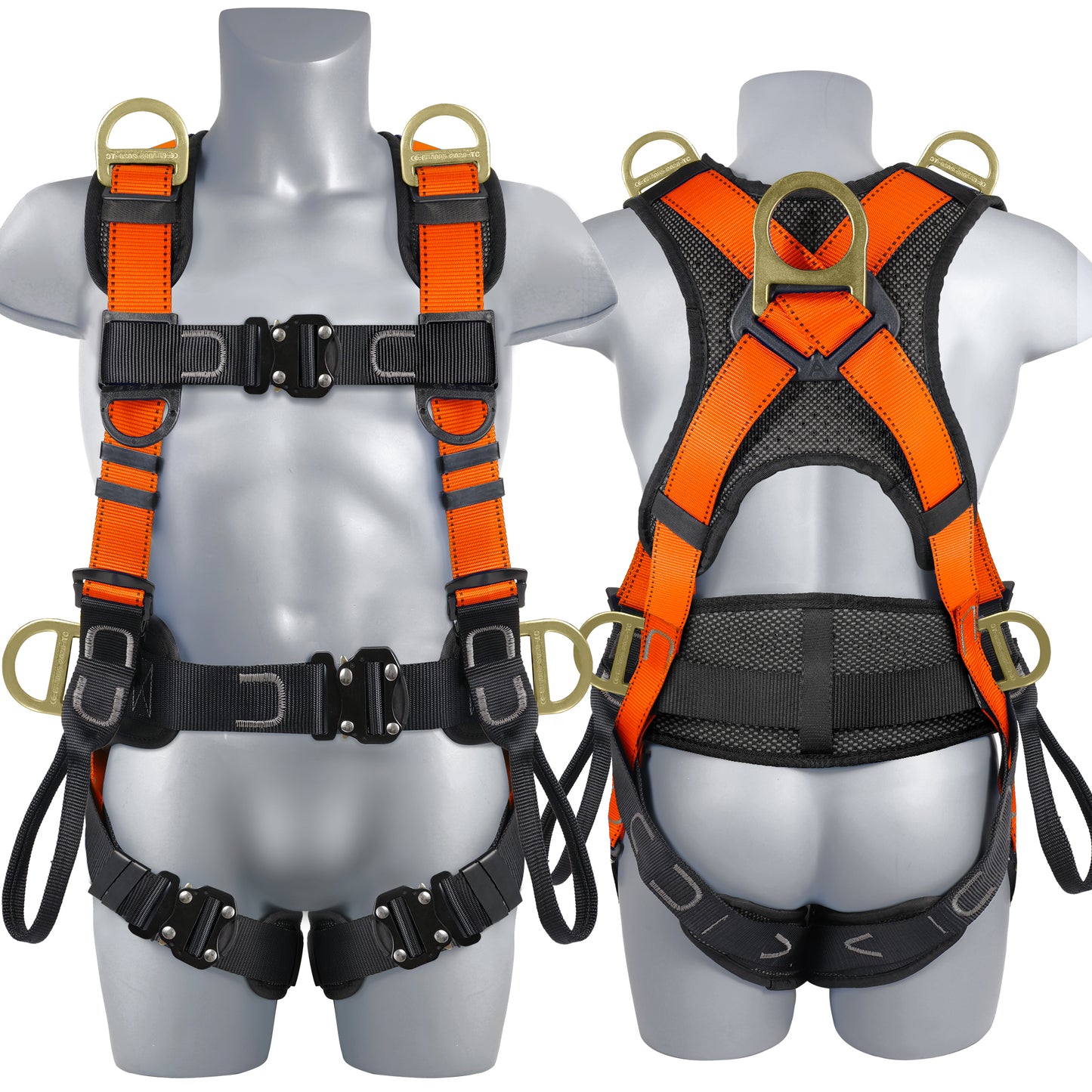TT TRSMIMA Safety Harness Fall Protection Upgrade 4 Quick Buckles Construction Full Body Harness 6 Adjustment D-ring