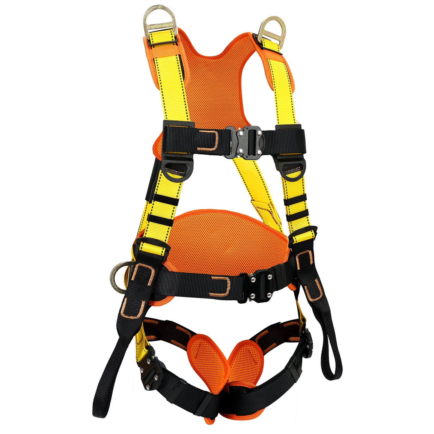 Safety Harness Fall Protection Upgrade 4 Quick Buckles Construction Full Body Harness with 6 Adjustment D-ring