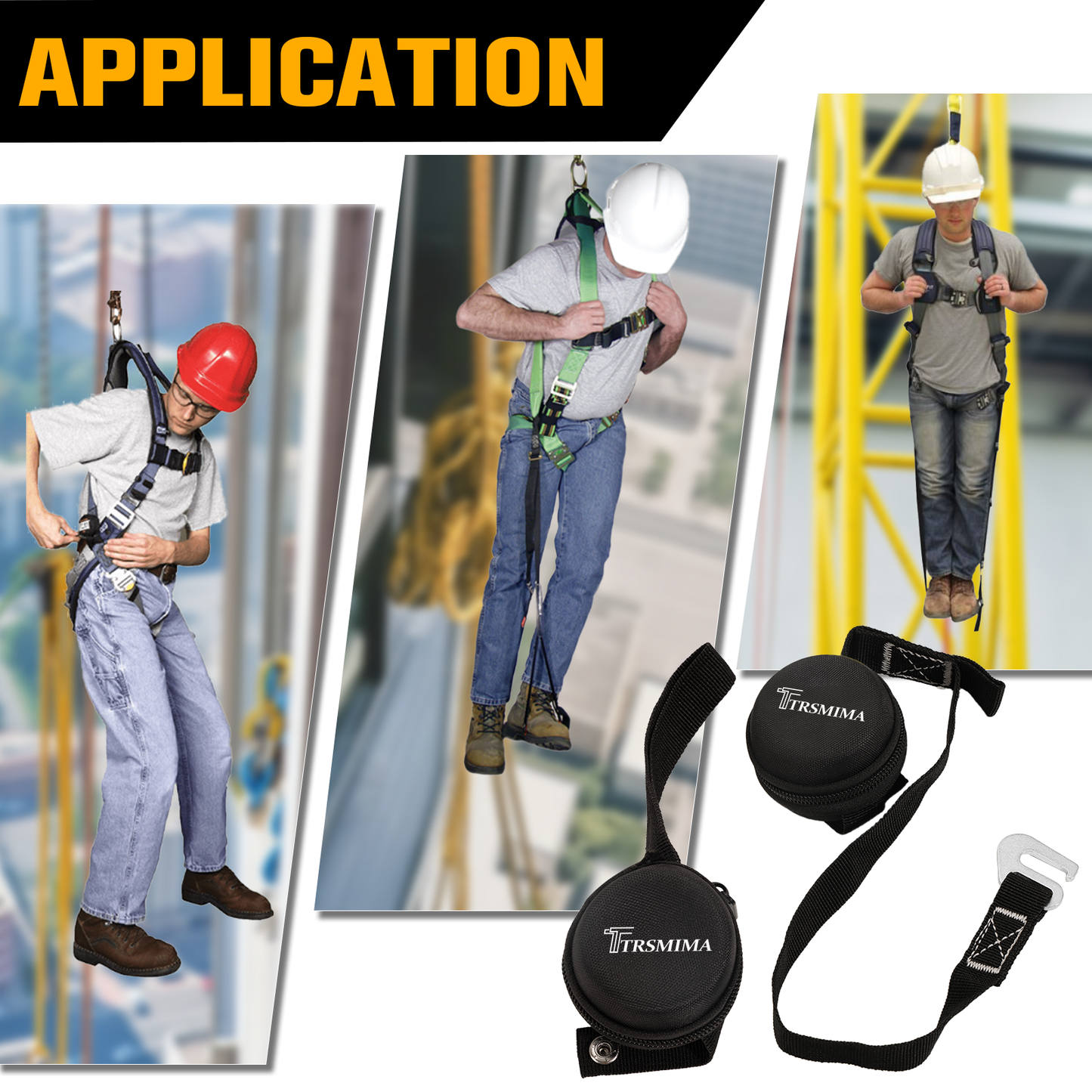 TRSMIMA Suspension Trauma Safety Straps - Trauma Relief Straps for Safety Harness Fall Protection Fall Arrest System A Pair