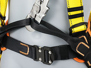 Safety Harness Fall Protection Upgrade 4 Quick Buckles Construction Full Body Harness with 6 Adjustment D-ring